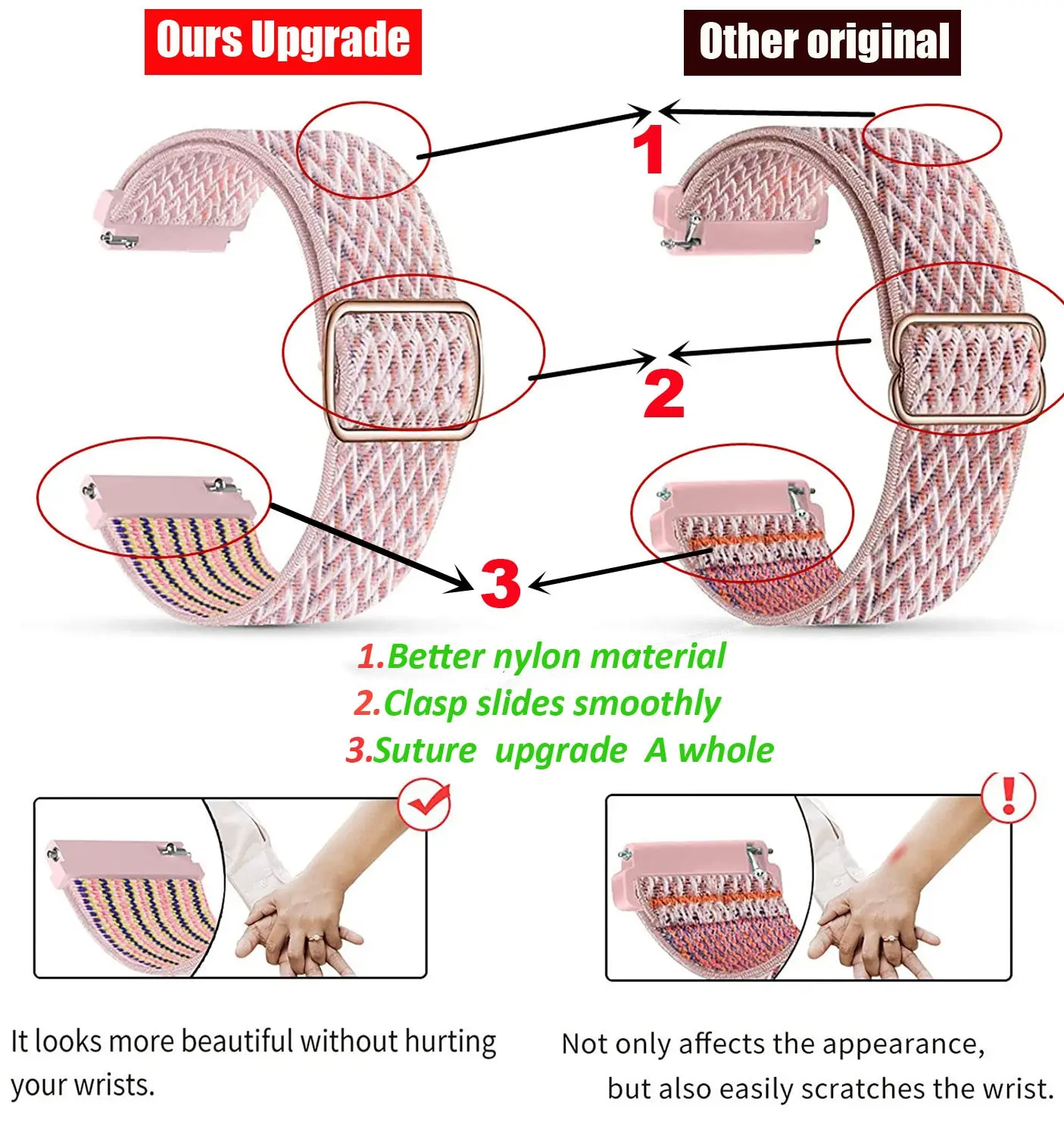 20mm/22mm Nylon Loop band For Amazfit GTS/2/2e/GTS2 Mini/GTR 42mm/47mm/GTR2/2e S/U Adjustable Elastic Bracelet Amazfit bip strap