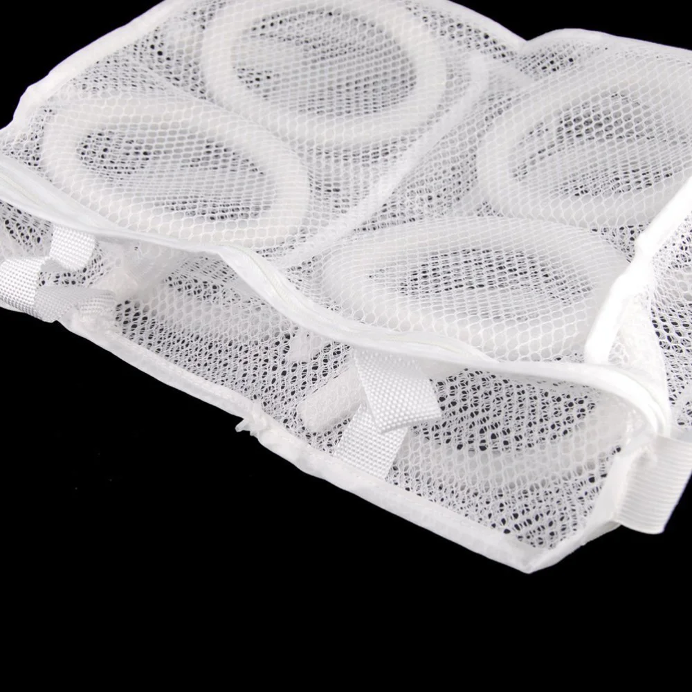 

Portable Foldable Breathable Mesh Sneaker Tennis Boots Shoes Laundry Washing Bag Dry Bag (White)