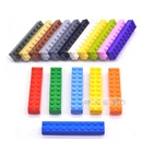 Блоки для Детского конструктора, 2x10 точек, толстые, совместимые с 16 видов цветов, 50 шт.