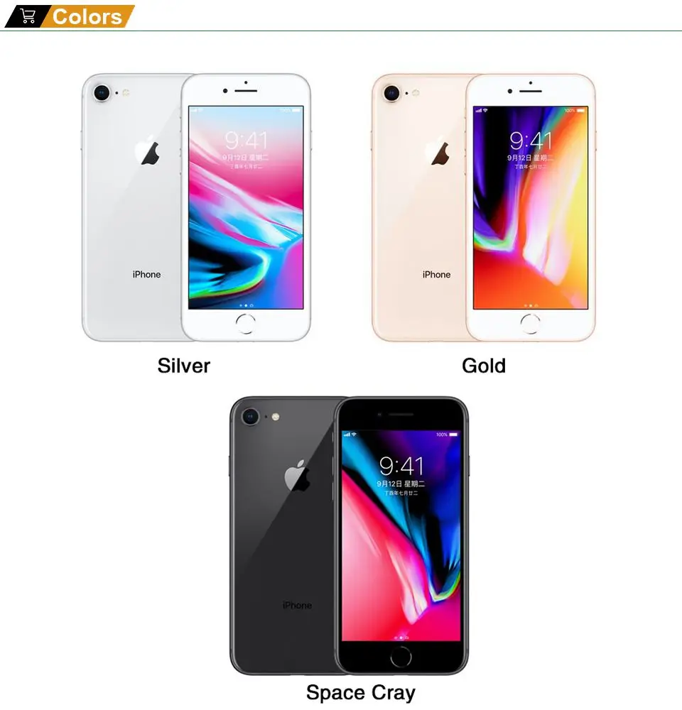Apple iPhone 8 4," 2 Гб ОЗУ 64 Гб/256 ГБ шестиядерный IOS 3D Touch ID 12.0MP отпечаток пальца 4G LTE разблокированный мобильный телефон