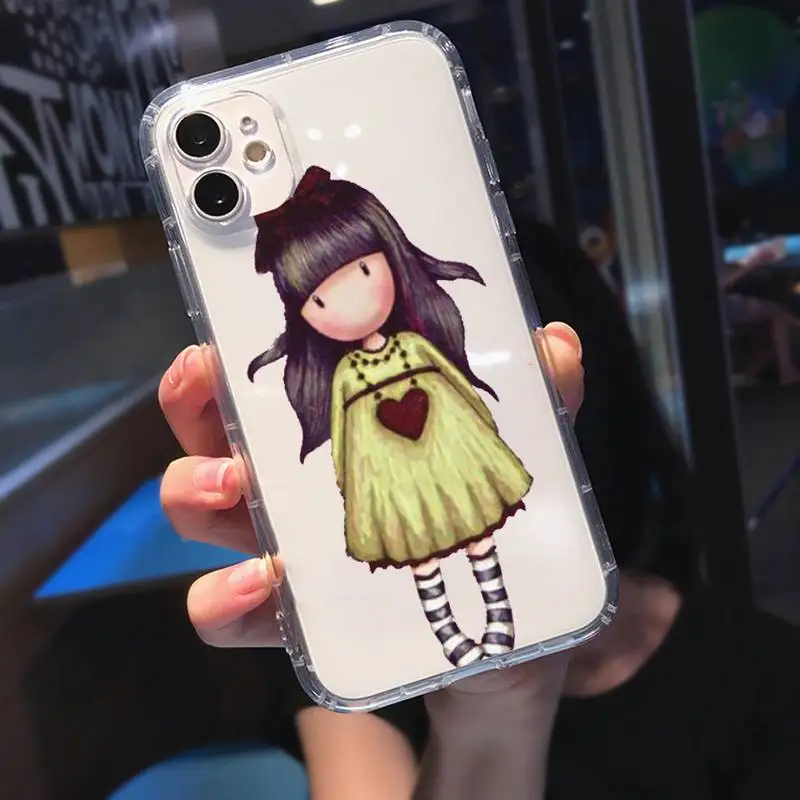 

Cartoon Girl Santoro Gorjuss Soft Phone Case Transparent Case For Iphone 6 6s 7 8 Plus XR X XS 11 12 Pro Max