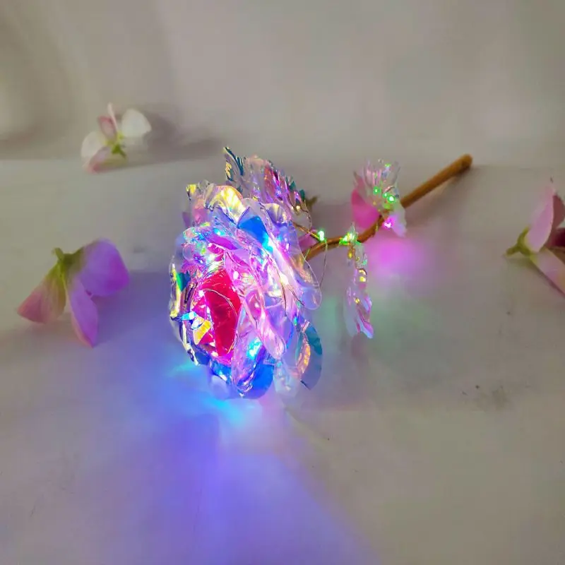 Новинка Лидер продаж 33k светильник строка золотистой Фольга Rose Star световой