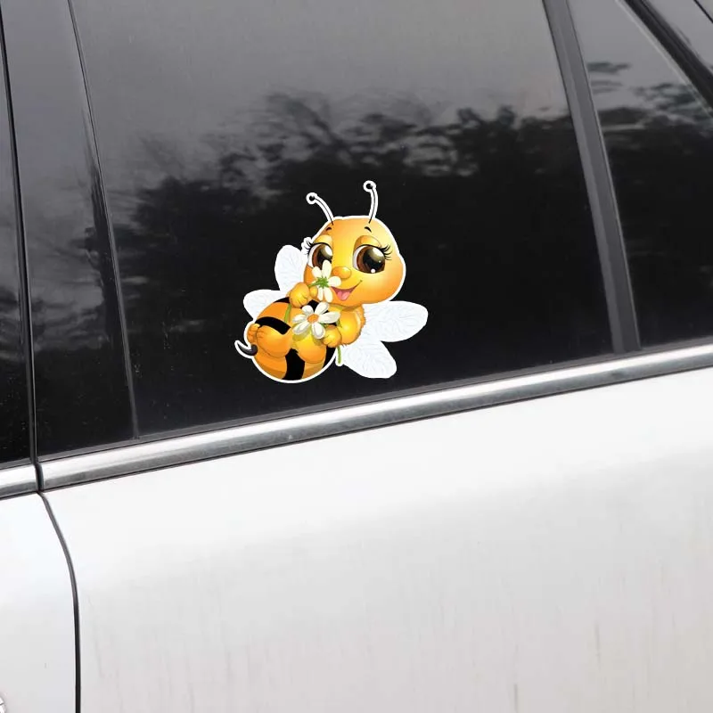 

Decor Motorcycle Decals A Lovely Little Bee Decorative Accessories Creative Sunscreen Waterproof Car Stickers PVC,15cm*14cm