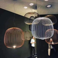 modern foscarini spokes pendant lamp dining room bar kitchen island birdcage light italian designer lamp indoor lighting fixture