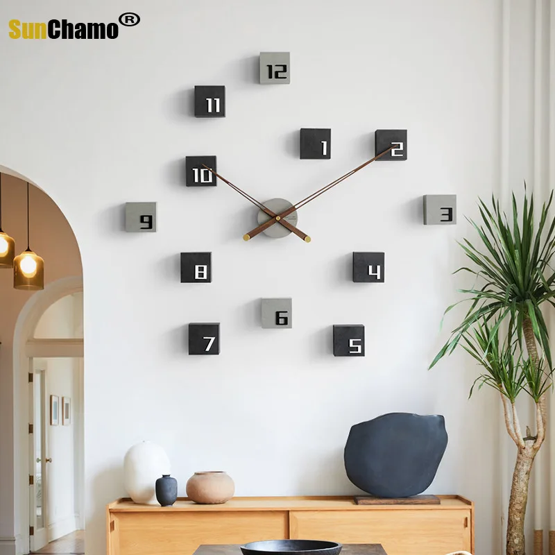

Nordic Clocks Living Room Clocks Hanging Wall Decoration Background Wall Mysterious Jewelry Light Luxury Personality Creative