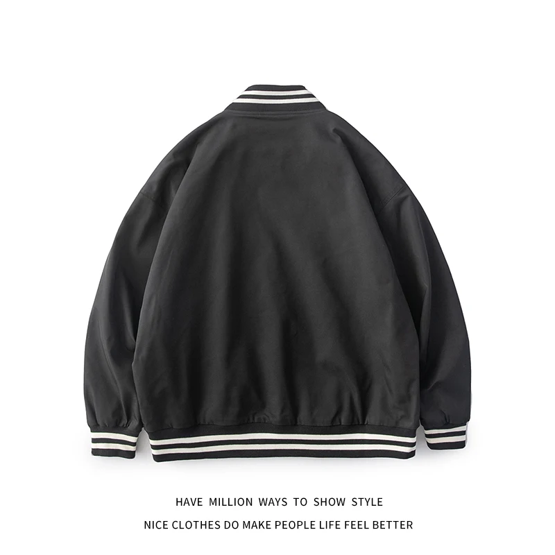 

2021 veste de baseball oversize Embroid Oversized Loose Baseball Jacket Unisex Couple Women's Coat Men's Bomber Varsity Cardigan