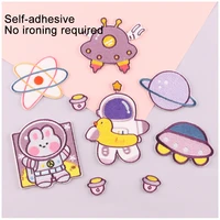 7pcs no lroning patches self adhesive patch clothing repairing stickers diy embroidery patches for clothing appliques stickers