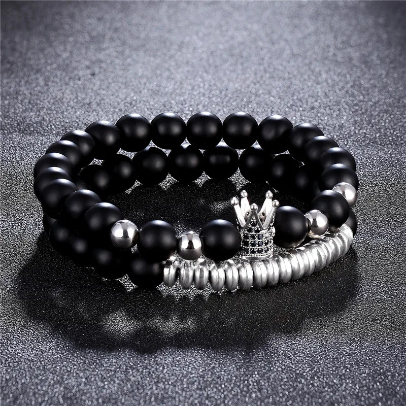 2 шт./компл. модный матовый камень инкрустированный CZ императорская корона и шлем