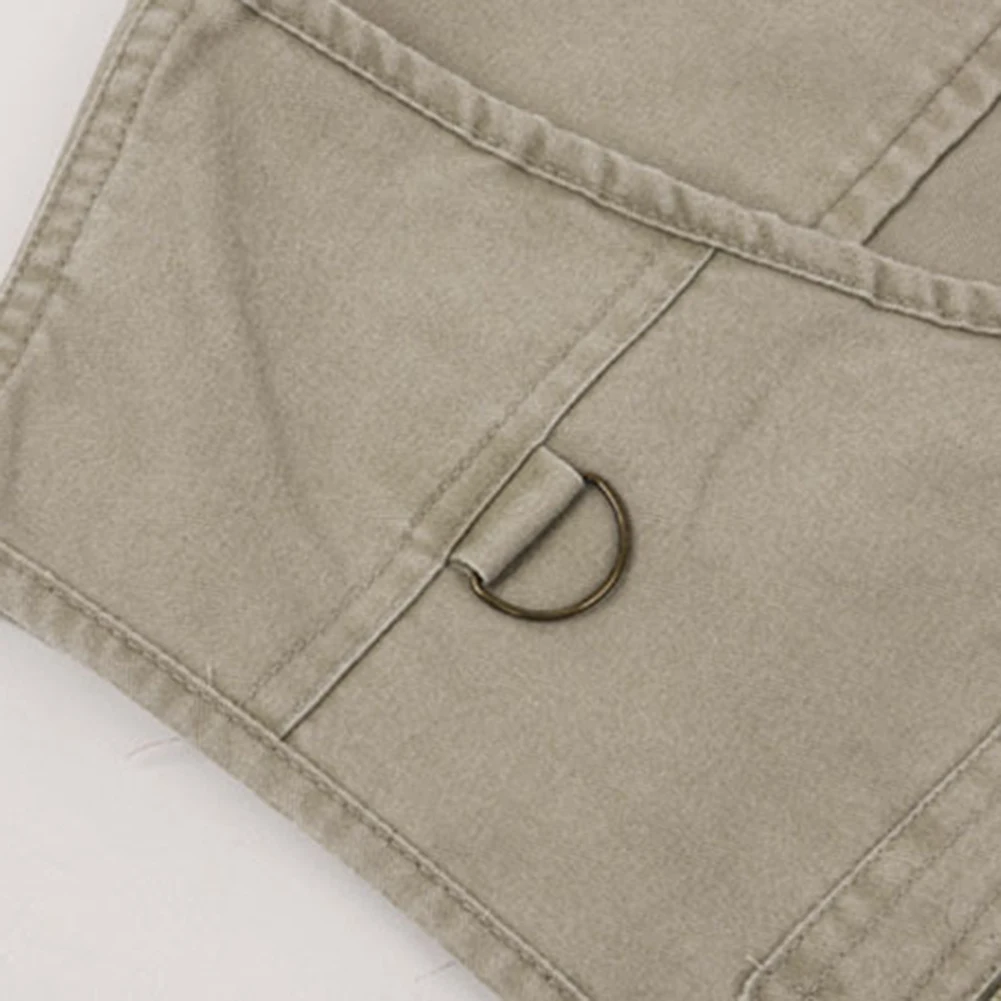 Жилетка мужская повседневная хлопковая без рукавов жилет со множеством карманов