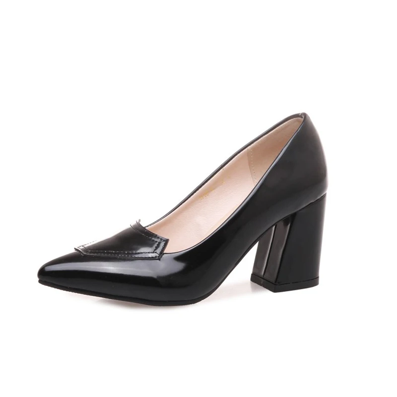 Женские туфли на высоком каблуке туфли-лодочки тонкие с острым носком Большие