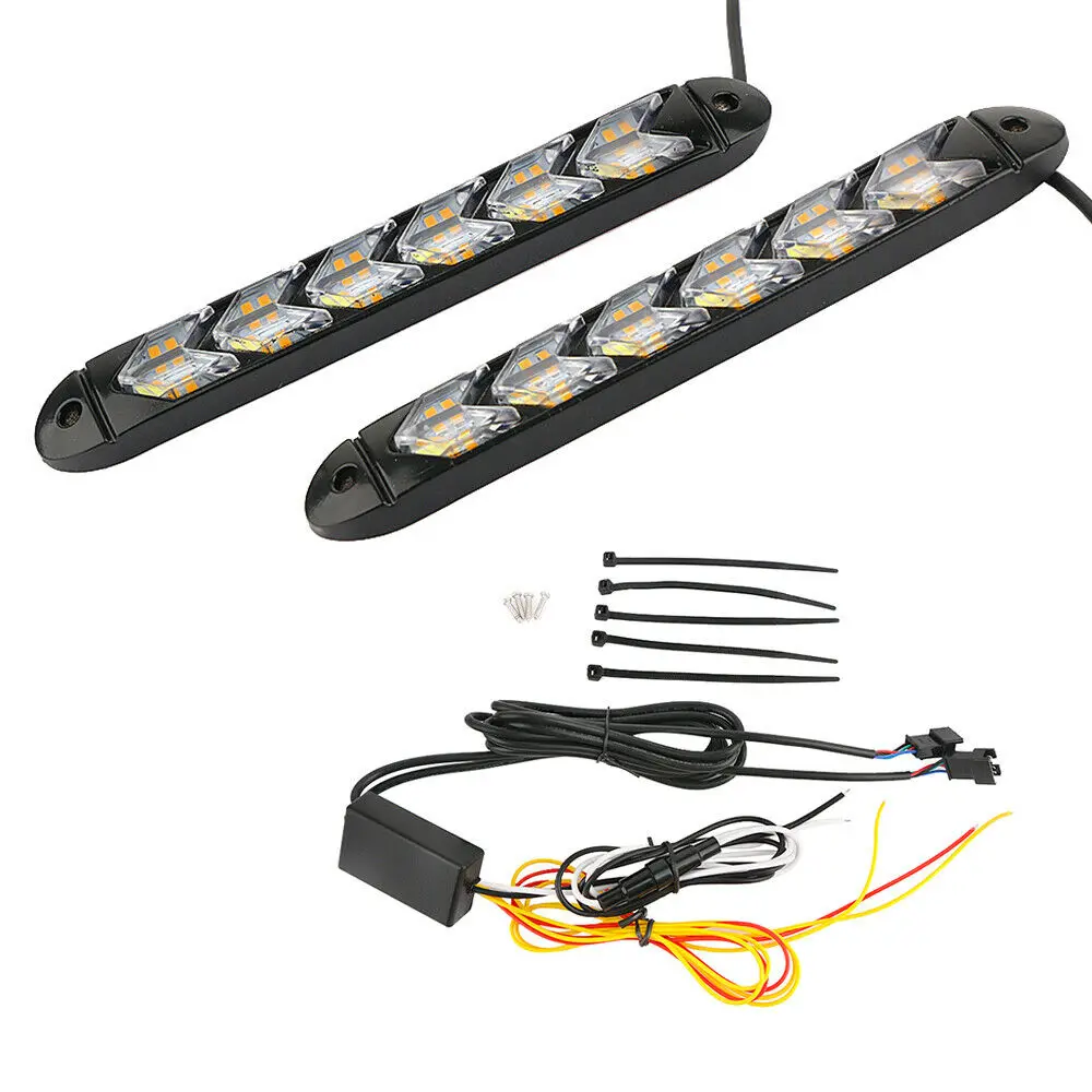 Fuleem 2 шт. Плавная Светодиодная лента с 6 светодисветильник светодиодный мигающая