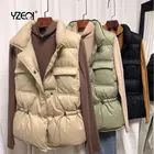 Осенне-зимний легкий пуховой жилет Yzeqi, Женская куртка без рукавов, теплая безрукавка, белая Повседневная куртка из белой утки, женские жилеты