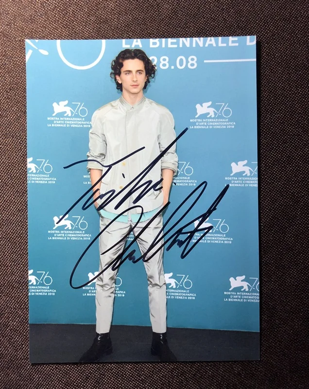 Ручная работа Timothée Chalamet фото с автографом 5*7 Little Women 092019M1|Открытки и приглашения| |
