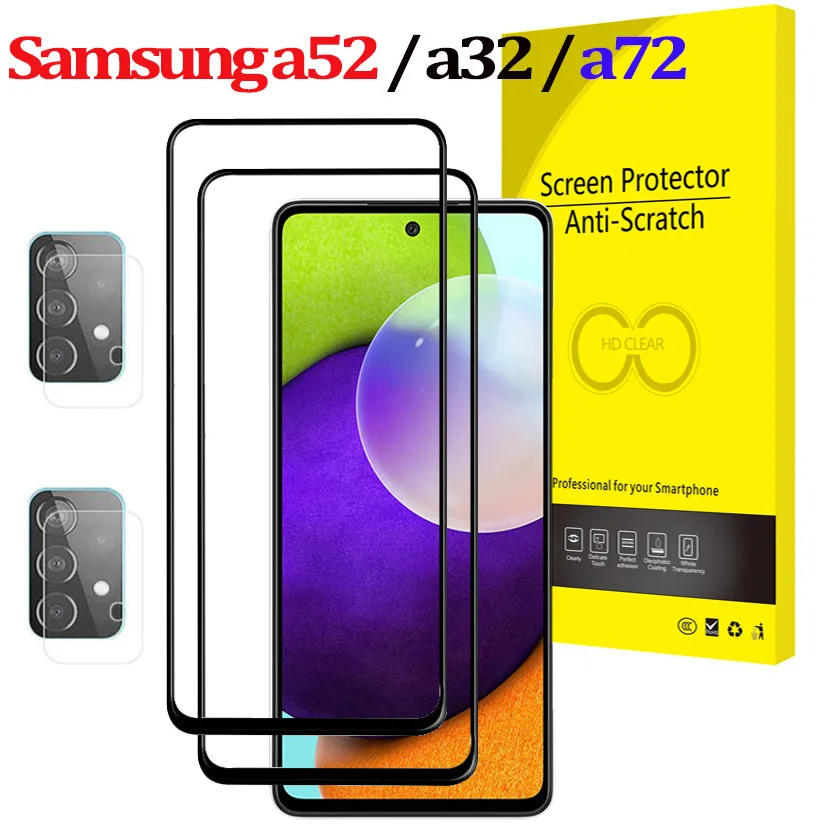 

Pelicula Galaxy A22,Protective Glass For Samsung A52 Tempered Glass Samsung Galaxy A72 A32 A 52 Lens Protection Film Samsung a22