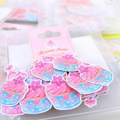 70 pcs/lot 1 bag DIY Cute Kawaii Heart Star Sticky Paper Decorative Adhesive Stickers For Home Decoration Photo Album Diary | Канцтовары