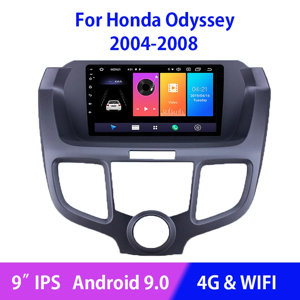 

Android 9.0 Car Radio Multimedia Player GPS Navigation For Honda Odyssey 2004 2005 2006 2007 2008 WIFI 4G 9" IPS Mirror Link USB