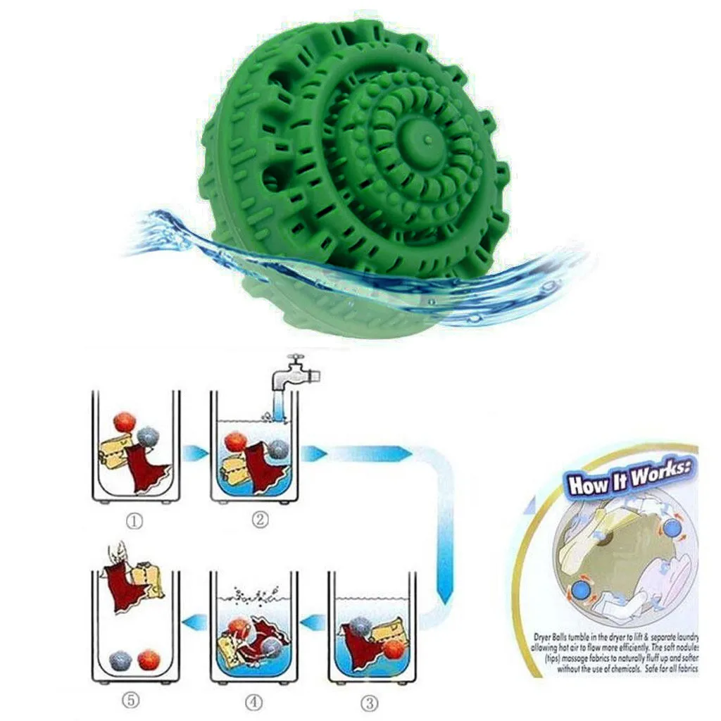 

2 pieces Magic Laundry Ball Washing Machine Scrubbing Washing Ball Auto Washer Activated molecules sterilizing tool