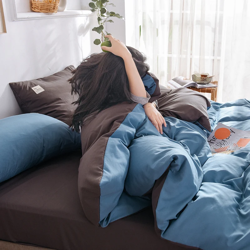 4 шт. простыня из промытого хлопка с имбирной темно-зеленой пастой | Дом и сад