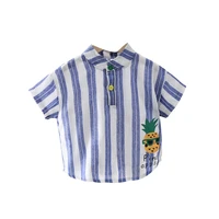 new summer short sleeve children fashion clothing baby boy girl casual shirt toddler cotton clothing kids infant striped clothes