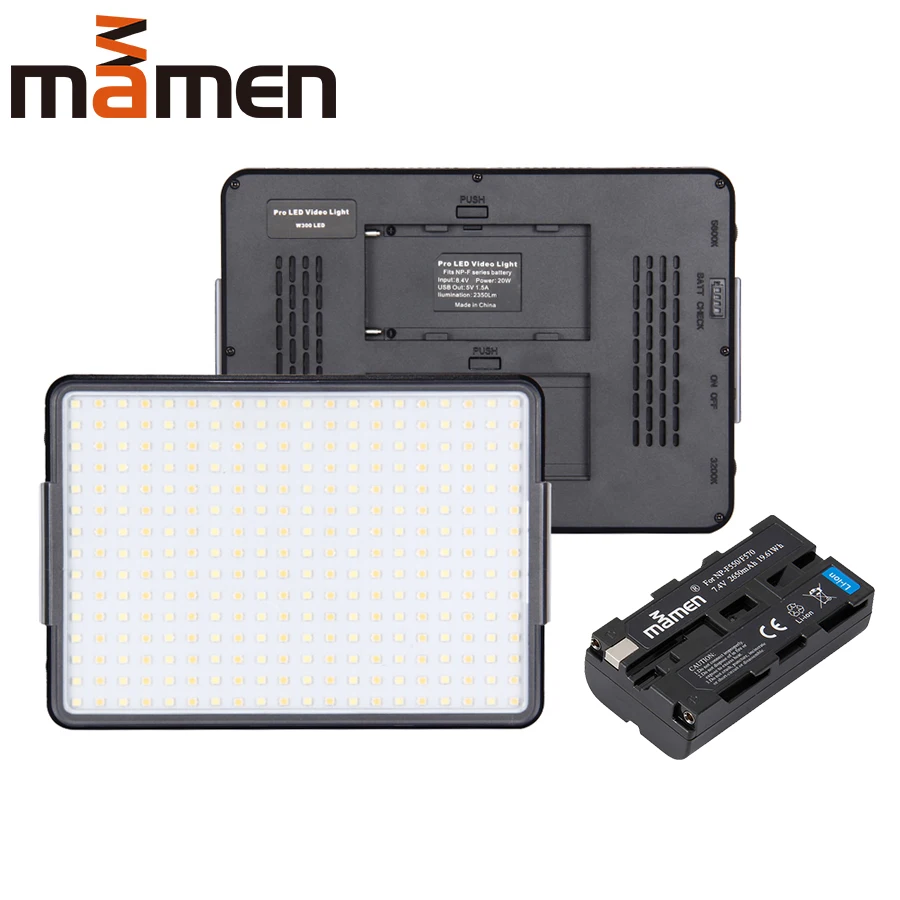 Диммируемый светодиодный светильник для фотосъемки MAMEN 300 ламп фото и