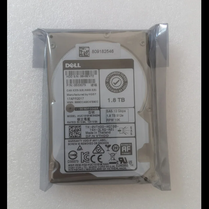 

2.5 VTHDD 0VTHDD 1.8TB 10K SAS 12G 512e HUC101818CS4204 HDD