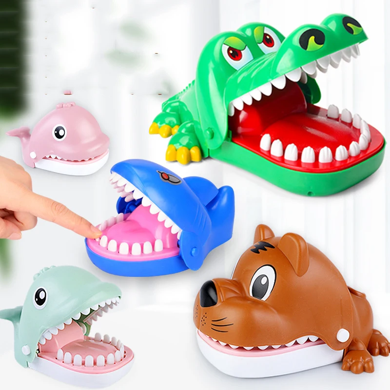 

Creative 2021 Biting Finger Crocodile Shark Biting Children's Toy Parent-child Game Pirate Barrel Tricky Evil Dog Pressing Teeth