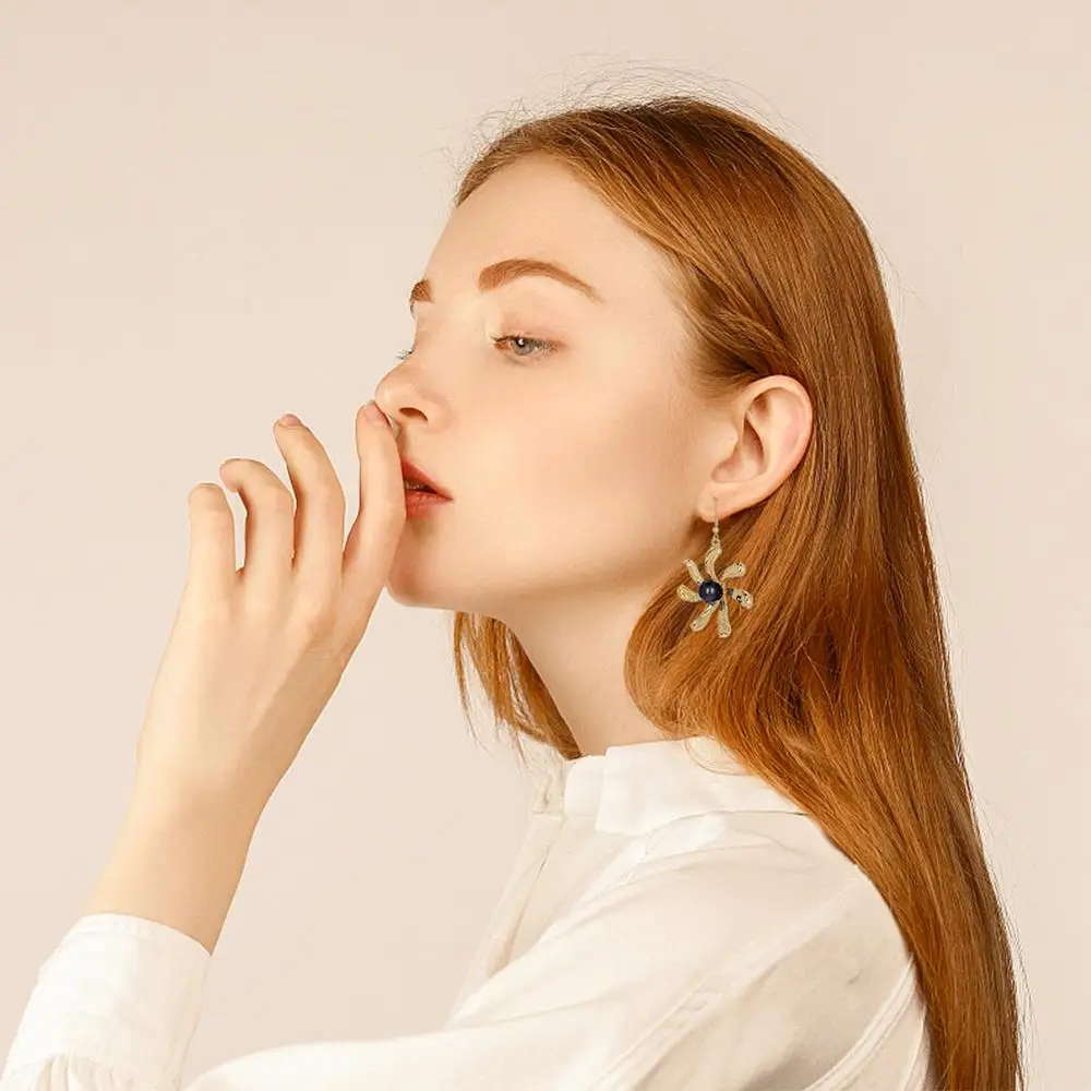 

Cring Coco Sun Flower Drop Earrings for Women Fashion Big Pendant Gold Color Dangling Earring Party Jewelry Hawaiian Summer Girl