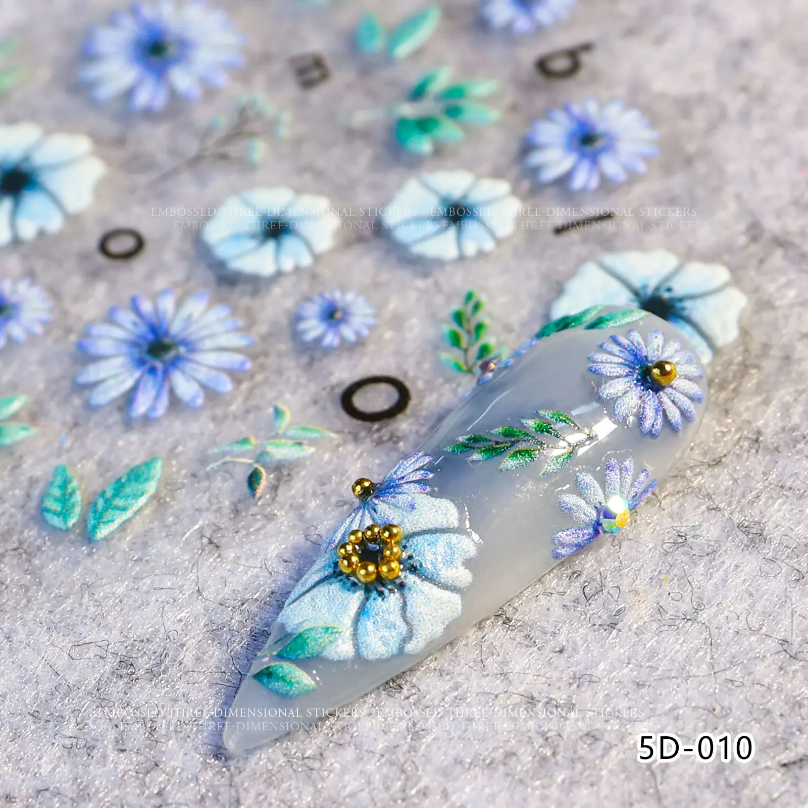 Мультяшные наклейки для ногтей 5D на ногти маникюра цветы любовь сердце конфеты