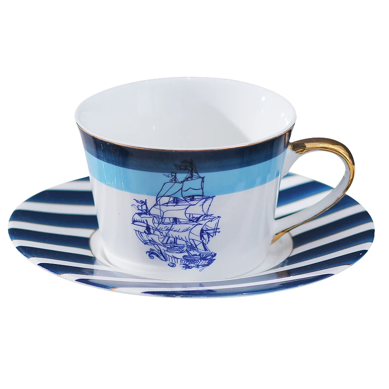 

Высококачественная кофейная чашка из костяного фарфора, креативный Европейский набор чайной чашки и блюдце, домашняя Праздничная чашка дл...