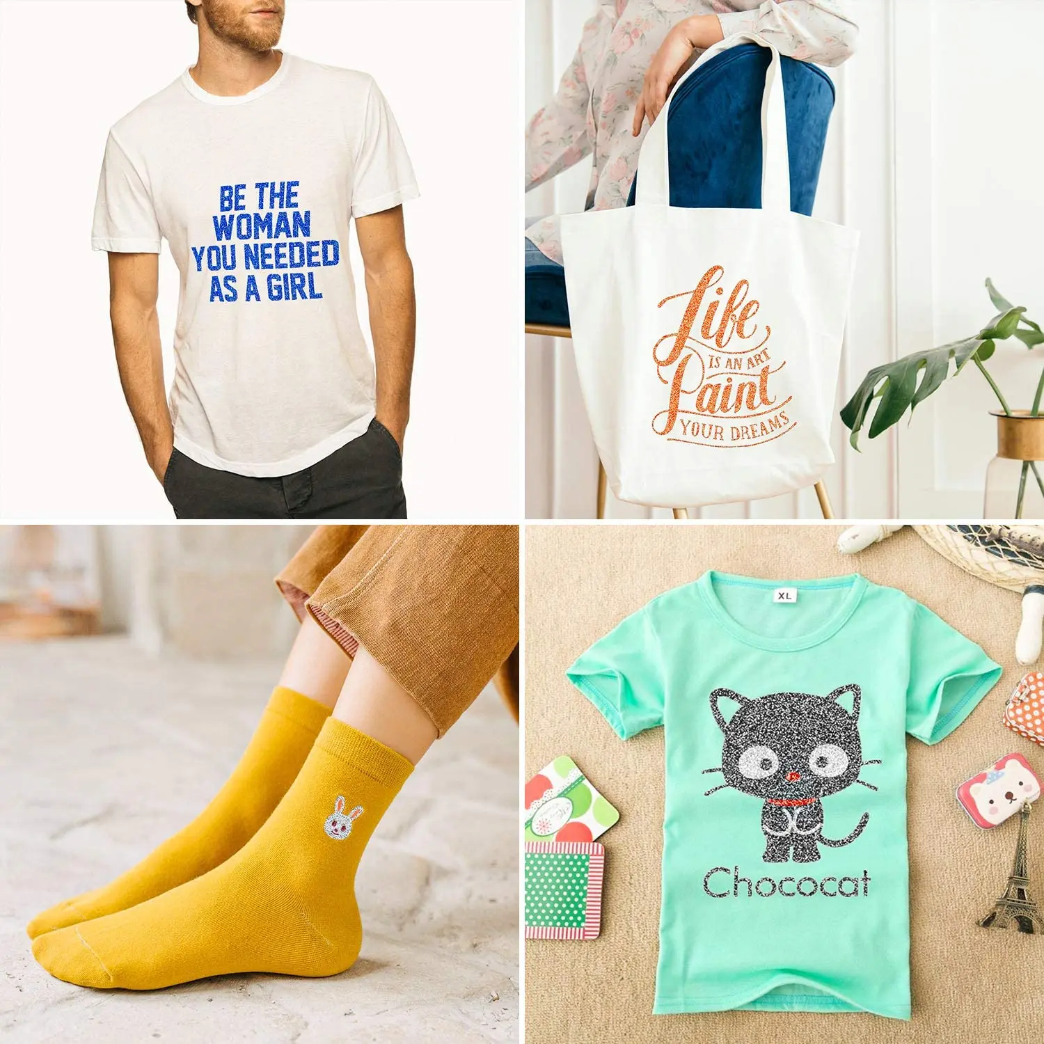 Блестящий винил для теплопередачи 12 × 10 дюймов 1 лист переводной нанесения утюга