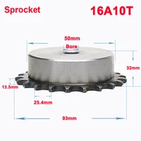1pcs 16a 10 teeth to 16 teeth sprocket wheel chain gear industrial a3 steel suitable for 16a roller chain
