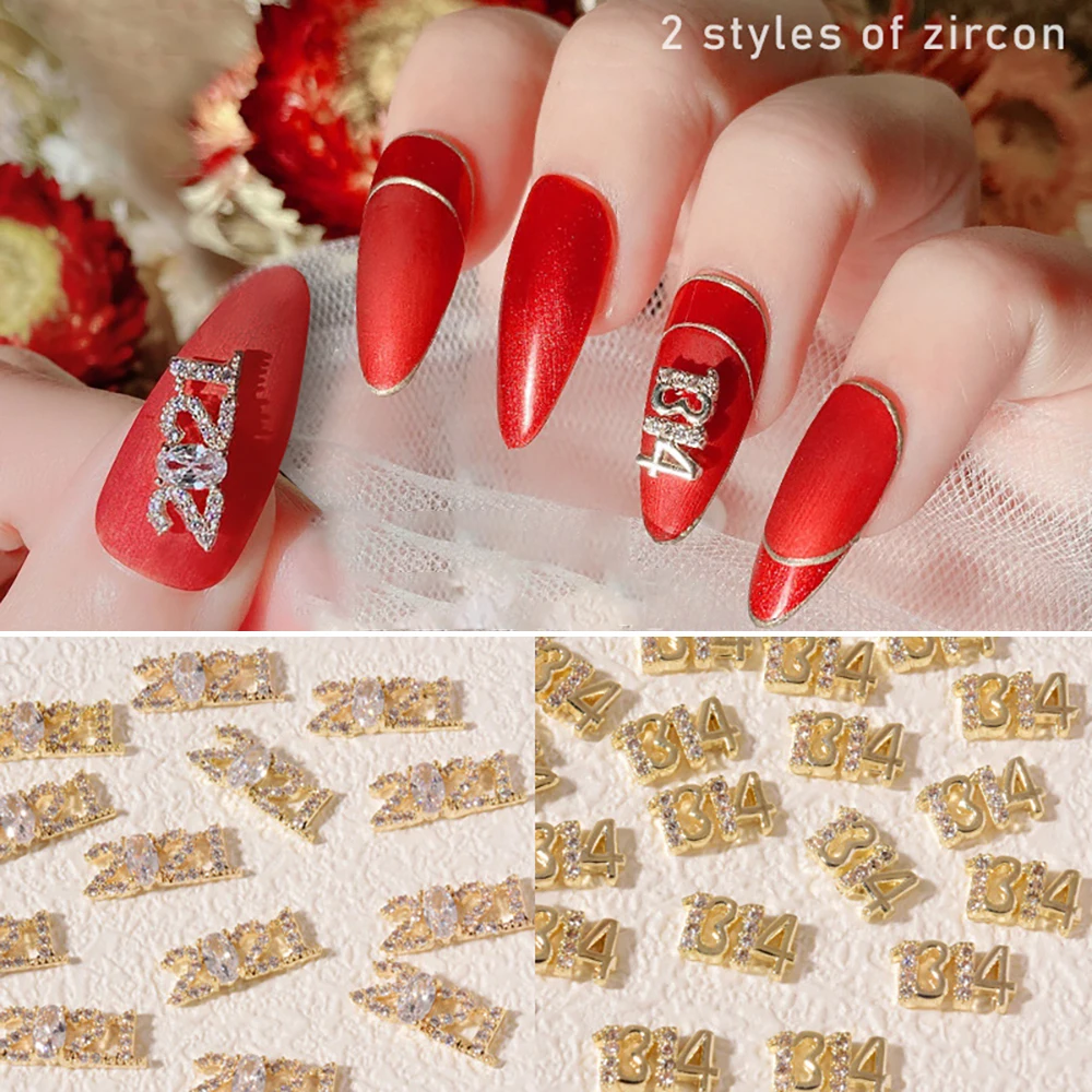 

1PC Festive Luxury Nail Zircon Drills 2021 1314 Chinese Style Nail Rhinestones DIY Nail Art Decoration