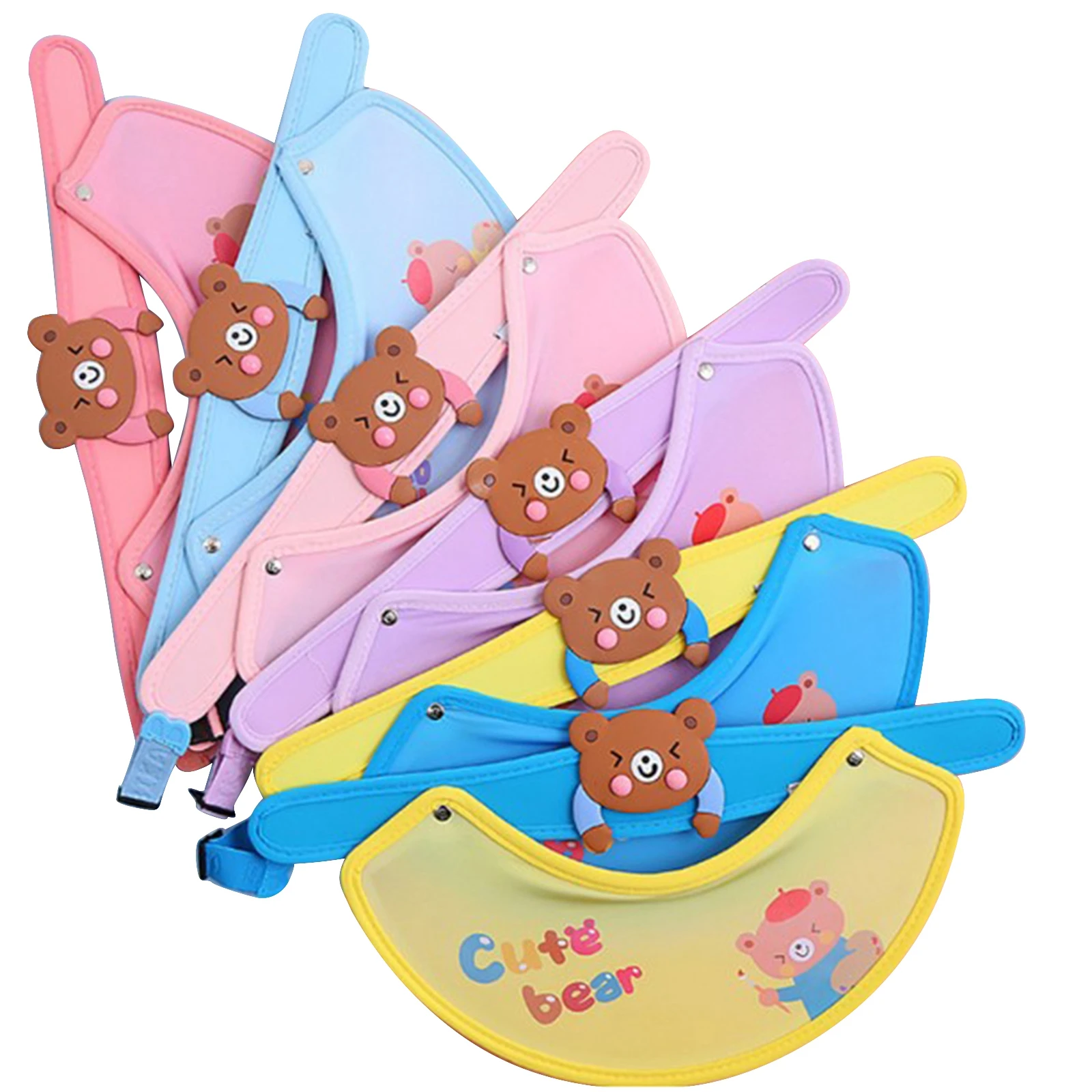 

Children Cartoon Bear Sun Hat Wide Brim Mosquito Repellent Empty Top Cap Patchwork Summer Casual Outdoor Sun Hat