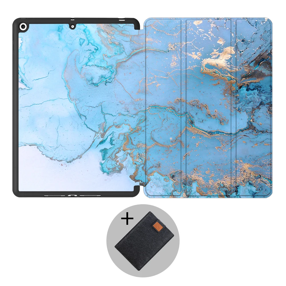 IPBC16 Чехол для планшета MTT, для iPad 7 поколения, 10,2 дюймов,, ТПУ, мягкая задняя крышка из искусственной кожи, флип, умный чехол с карандашом, сумка для планшета, чехол - Цвет: IPBC16