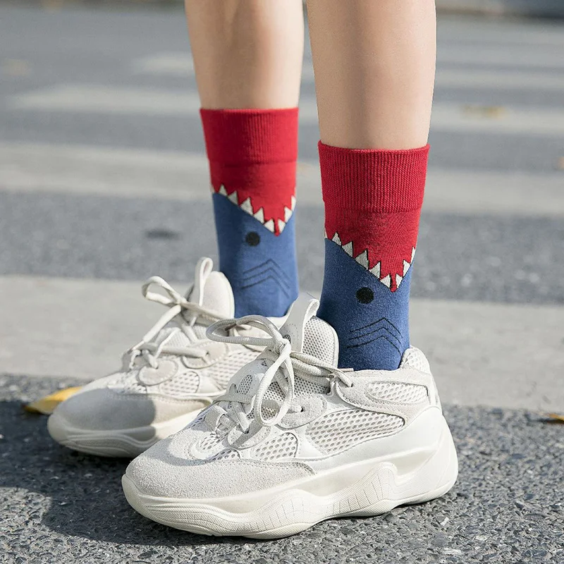 Креативные модные носки высокого качества Harajuku Kawaii Happy женские забавные с