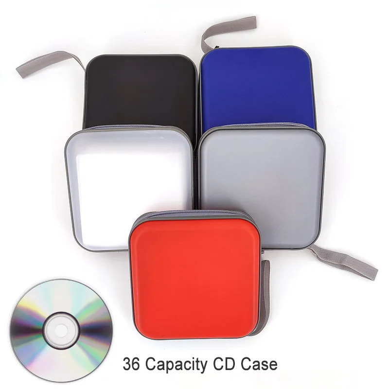 

Portable 36pcs Disc CD DVD Wallet Storage Organizer Case Boxes Holder CD Sleeve Hard Bag Carry Pouch Bag with Zipper