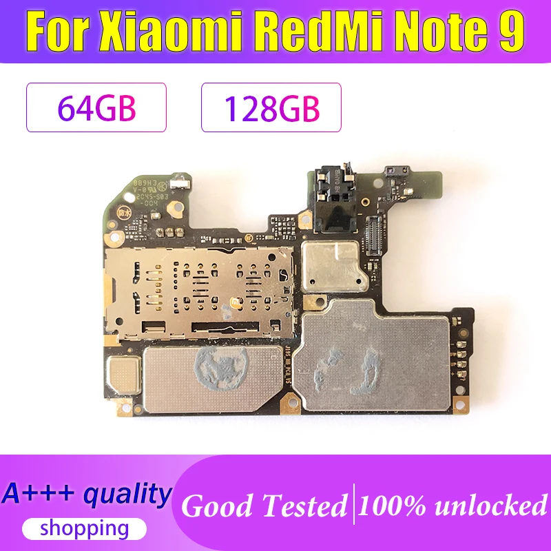 Разблокированная материнская плата для Xiaomi Redmi Note 9 оригинальная 64 Гб 128 ГБ Hongmi 9T 4 6