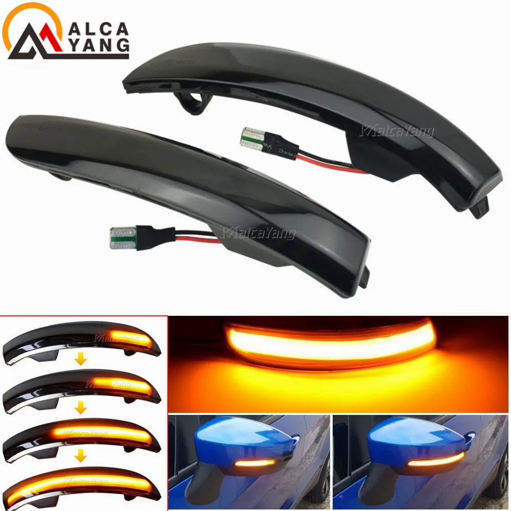 

For Ford ECOSPORT Kuga Escape Dynamic Turn Signal Light LED Side Wing Rearview Mirror Indicator Blinker Repeater Light 2013-2018