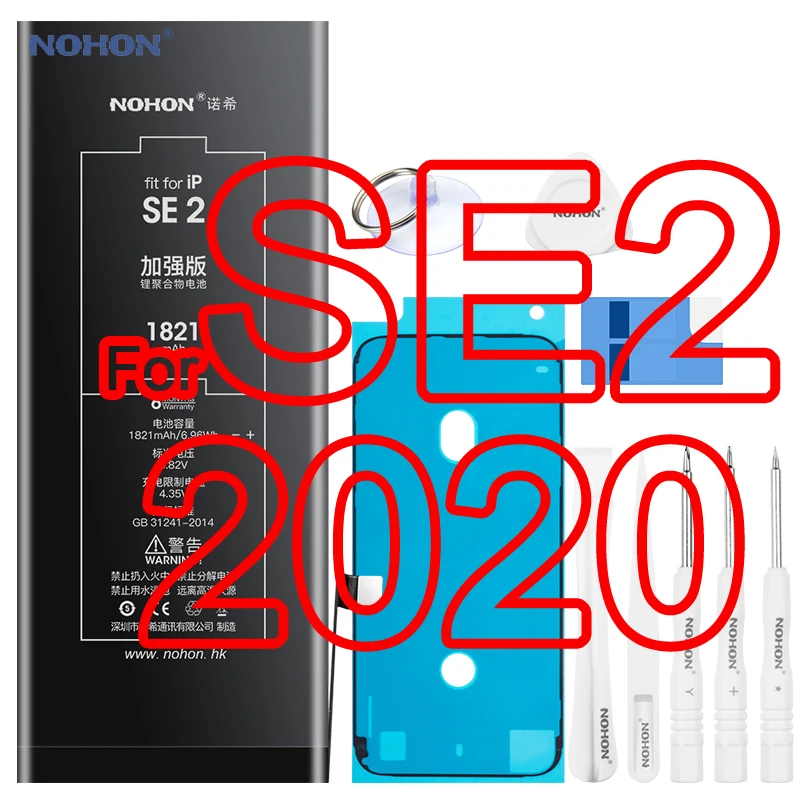

Nohon Battery For iPhone SE 2020 2nd generation SE2 1821mAh High Capacity Li-polymer Batteries For Apple iPhoneSE2 SE2 + Tools