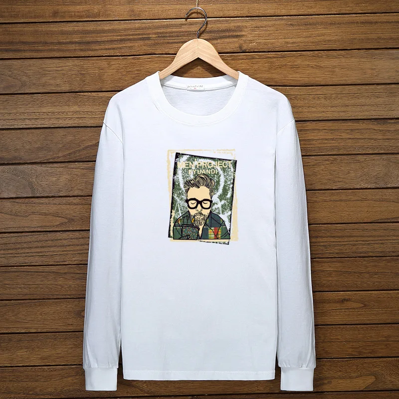 Размера плюс футболка с длинным рукавом для мужчин 5XL 6XL 7XL 8XL 10XL Демисезонный бюст