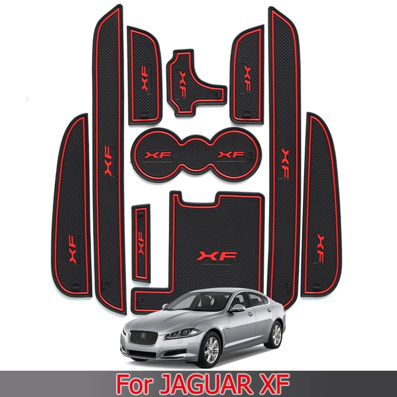 

For Jaguar XF Door Slot Pad Car Interior Modification Armrest Box Storage Anti-skid Pad Water Cup Slot Pad