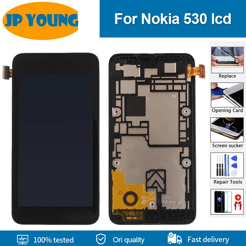 4 0 &quotОригинальный сенсорный ЖК-экран для Nokia Lumia 530 дигитайзер в сборе ЖК-дисплей +