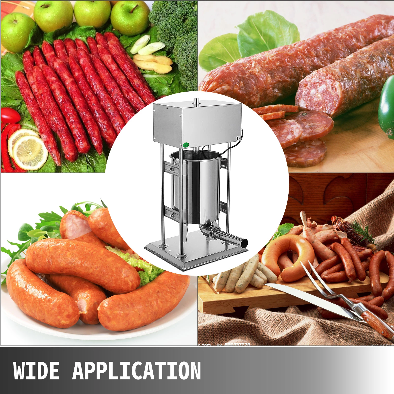 vevor 10l 12l 15l 20l 25l 30l electric sausage filler stuffer food processor kitchen appliances stainless steel home commercial free global shipping
