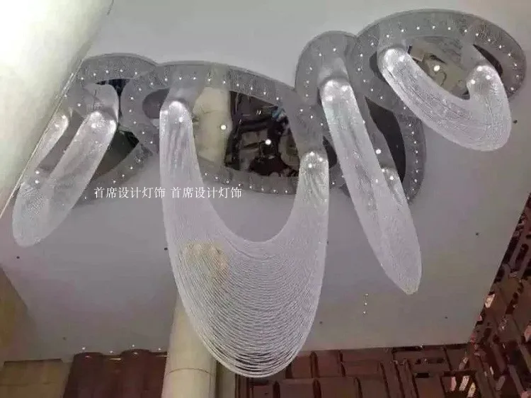 Отель Хрустальная люстра для лобби дуплексное здание конференц-зал выставочный