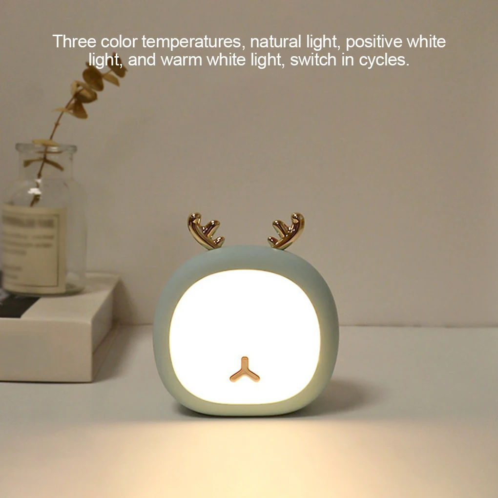 

Stepless Touch USB Rechargeable Table Lamp Deer Bunny Nursey Light Cute Pet Night Light For Kid Baby Home Decoration