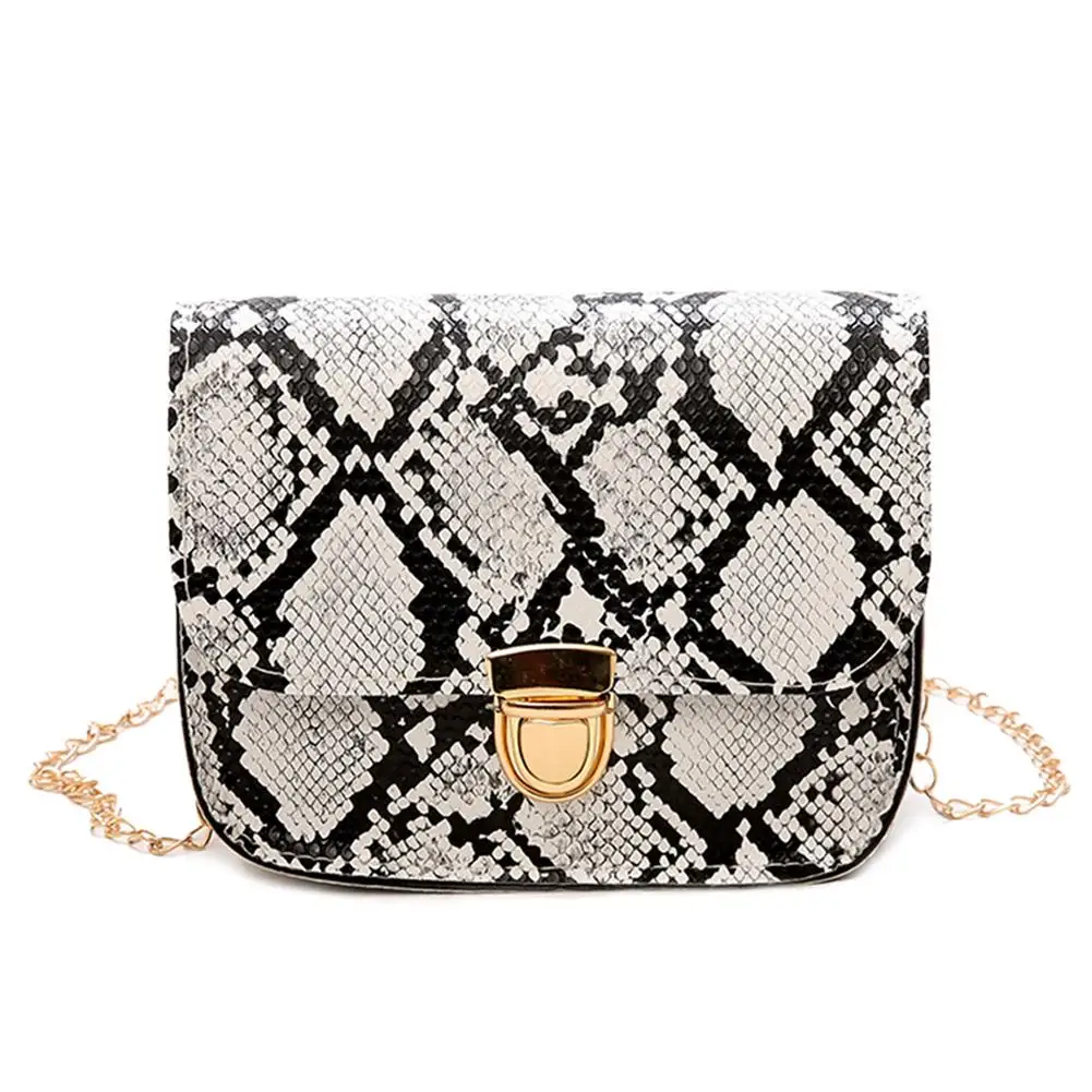 Сумка кросс боди Женская с принтом в виде змеиной кожи|Сумки ручками| |