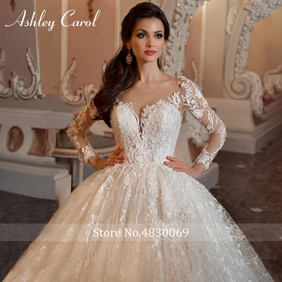 Эшли Кэрол кружева Свадебные и Бальные платья 2022 с длинным рукавом в африканском