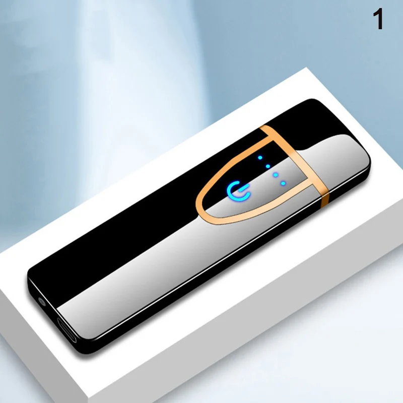 Ультратонкие USB Металлические электрическая зажигалка для сигарет креативные