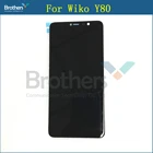 ЖК-дисплей для Wiko Y80, ЖК-дисплей, сенсорный экран, стеклянная панель, дигитайзер в сборе, запасные части для Wiko Y80, белый, черный
