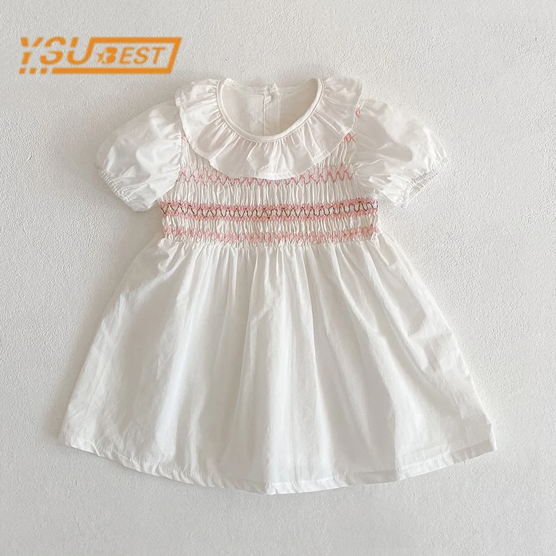 Детское однотонное летнее платье для девочек 2-6 лет | Детская одежда и обувь